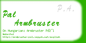 pal armbruster business card